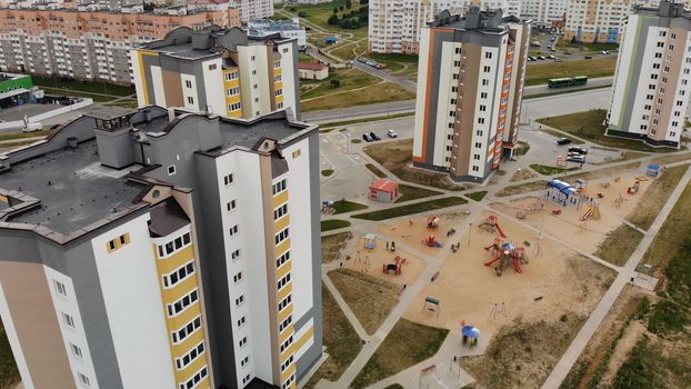 New residential apartment buildings. Aerial view