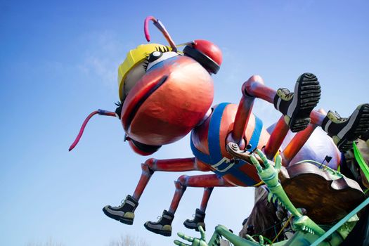 Photographic documentation of the papier-mâché masks of the Viareggio Carnival 