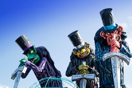 Photographic documentation of the papier-mâché masks of the Viareggio Carnival 