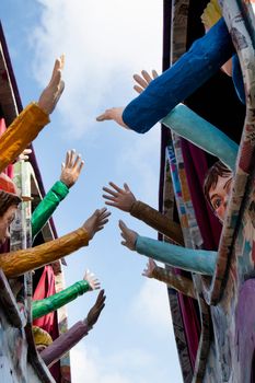 Photographic documentation of the papier-mâché masks of the Viareggio Carnival 