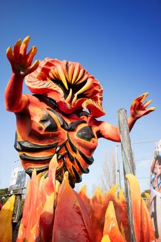 Photographic documentation of the papier-mâché masks of the Viareggio Carnival 