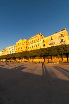 Building at sunset, Ortigia, Syracuse. Italy