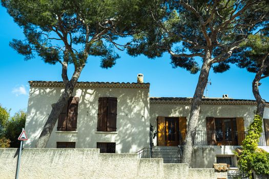 View of the villa in Cassis in Provence, France.