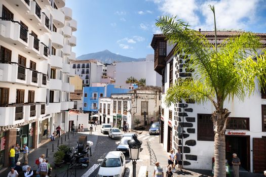 July 29, 2019.Canary Islands, Spain. The streets of the old town of Icod de Los Vinos on the island of Tenerife.