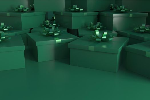 3d  illustration of the gift box for the new year holidays and Christmas