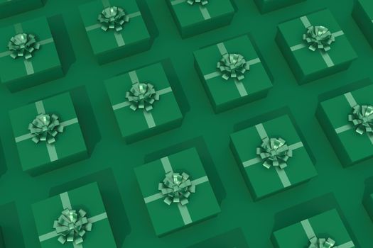 3d  illustration of the gift box for the new year holidays and Christmas