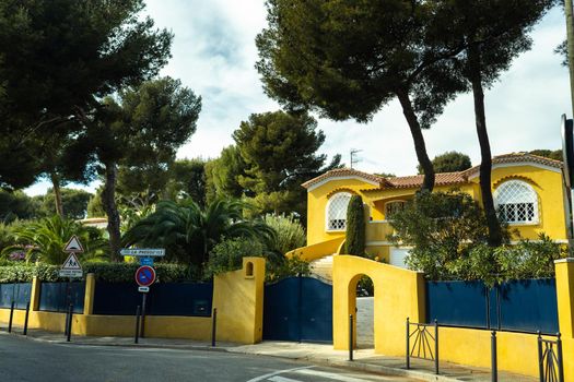 View of the villa in Cassis in Provence, France.