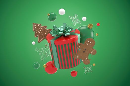 3d illustration for new year holidays and Christmas