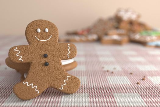 3d illustration for new year holidays and Christmas