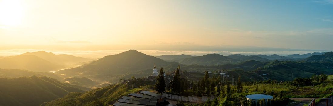 Panorama, Sunrise at Khao Kho, Phetchabun Province, Thailand