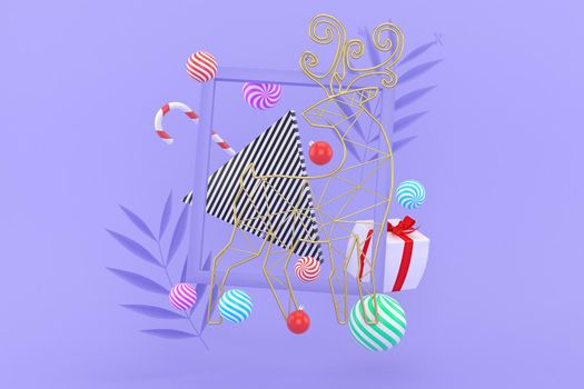 3d illustration for new year holidays and Christmas