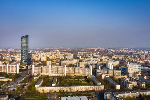Skyscraper in residential buildings in the city of Wroclaw. Poland.