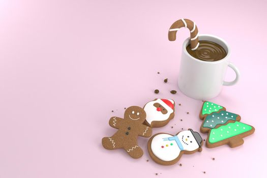 3d illustration for new year holidays and Christmas