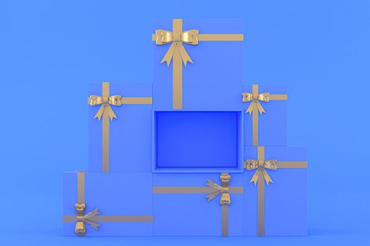 3d  illustration of the gift box for the new year holidays and Christmas