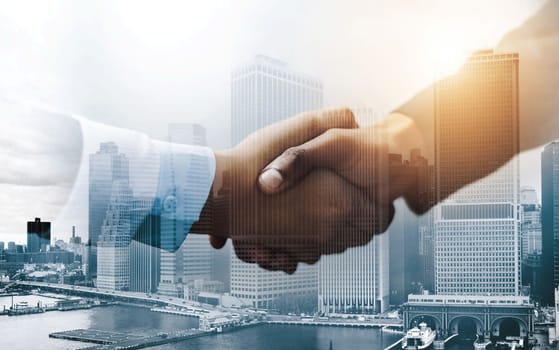 Making big deals happen. Closeup shot of two unrecognizable businesspeople shaking hands in an office