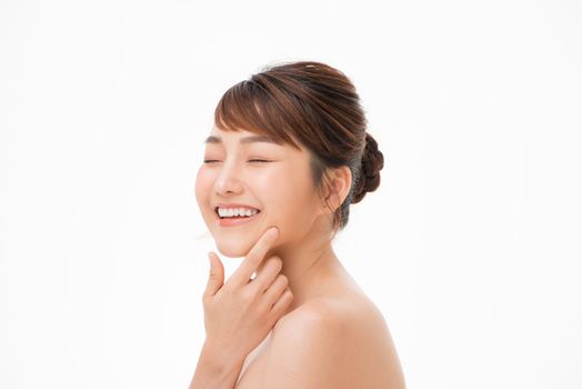 Beauty concept of young asian woman. Dental care.