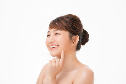 Beauty concept of young asian woman. Dental care.