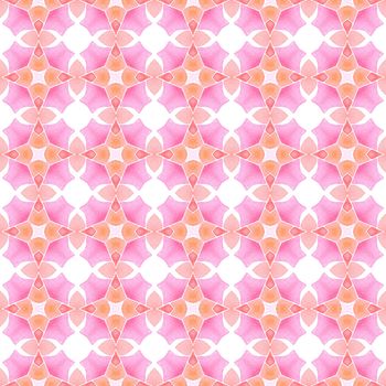 Chevron watercolor pattern. Orange tempting boho chic summer design. Textile ready rare print, swimwear fabric, wallpaper, wrapping. Green geometric chevron watercolor border.