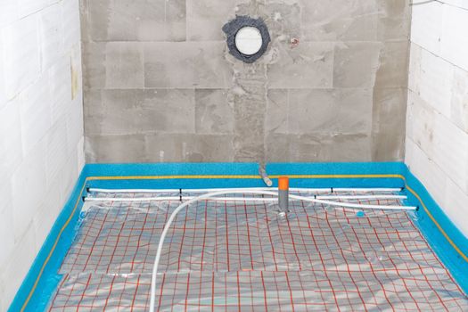 installation of new underfloor heating.