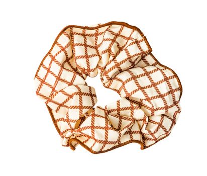 Beautiful brown hair ribbon bow tie isolated on white background, Save clipping path.