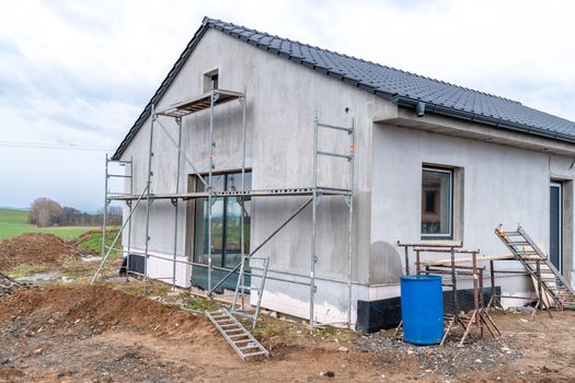 construction of a family house in the countryside. High quality photo