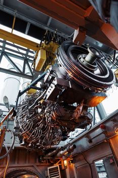 Installation of a gas turbine engine to generate electricity after repair and maintenance