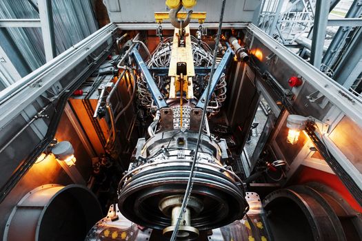 Installation of a gas turbine engine to generate electricity after repair and maintenance