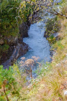Stormy, mountain river in the Caucasus