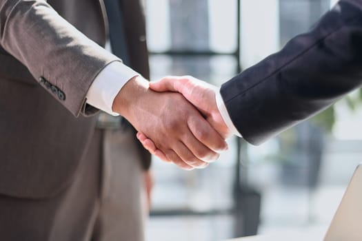 Business handshake and business people