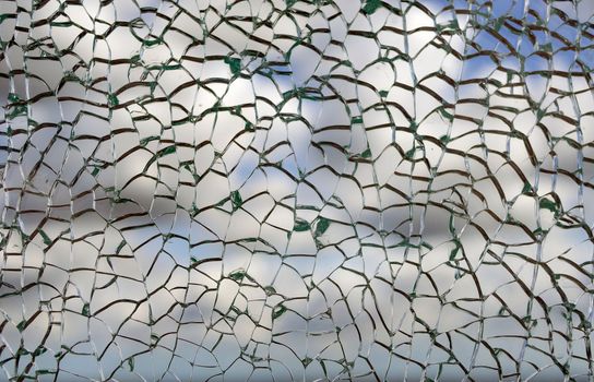 Useful texture overlay. A broken glass on. with many sharp shards. Useful texture overlay for background.