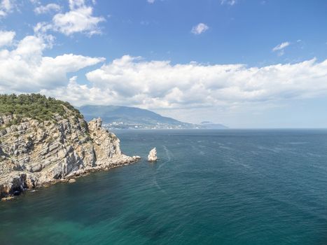 Skala Parus in Gaspra near Swallow's nest in Crimea.