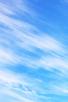 High clouds in the blue sky, nature background