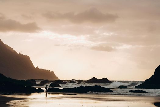 Benijo beach on the north coast of the island Tenerife, Spain