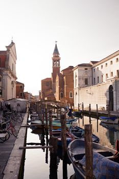 View of Chioggia, little town in the Venice lagoon