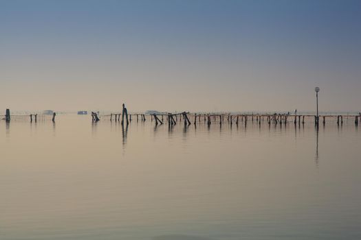 View of Chioggia in the Venice lagoon