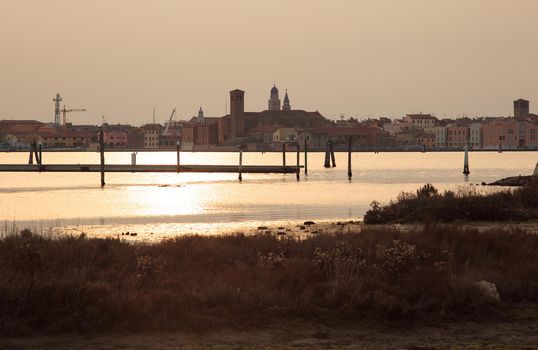 View of Chioggia, little town in the Venice lagoon