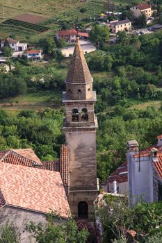 View of the Church of St.John the Baptist and Blessed Virgin Mary of the Gate, Motovun