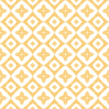 Textured stripes pattern. Yellow symmetrical kaleidoscope background. Trendy textured stripes design. Textile ready comely print, swimwear fabric, wallpaper, wrapping.