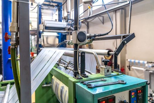 mechanically machine for the production of plastic bags.