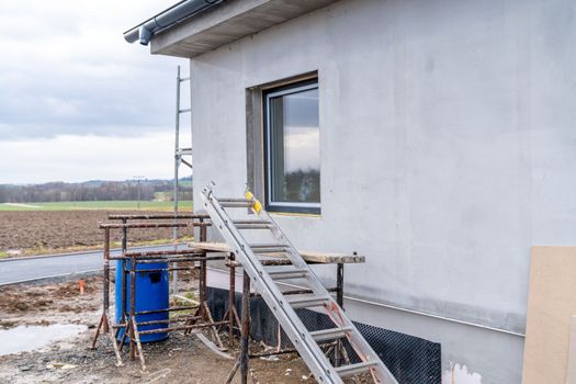 construction of a family house in the countryside. High quality photo