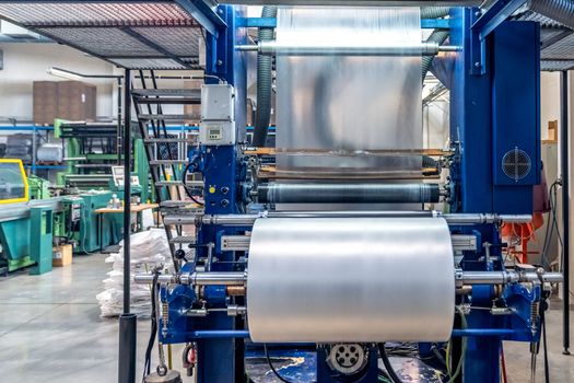 mechanically machine for the production of plastic bags.