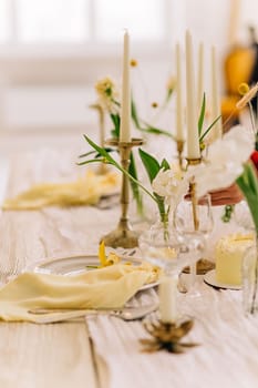 Beautiful table setting with floral decor. Beautiful table setting with floral decor.