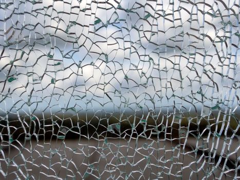 Useful texture overlay. A broken glass on. with many sharp shards. Useful texture overlay for background.