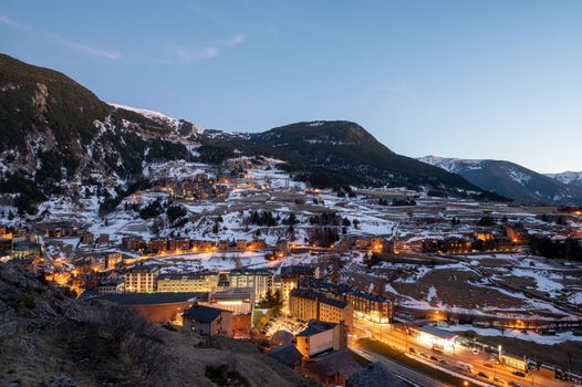 Cityscape of Canillo in Winter. Canillo, Andorra