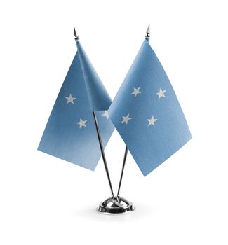 Small national flags of the Federated States Micronesia on a white background.