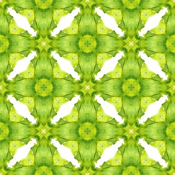 Green geometric chevron watercolor border. Green elegant boho chic summer design. Chevron watercolor pattern. Textile ready pretty print, swimwear fabric, wallpaper, wrapping.