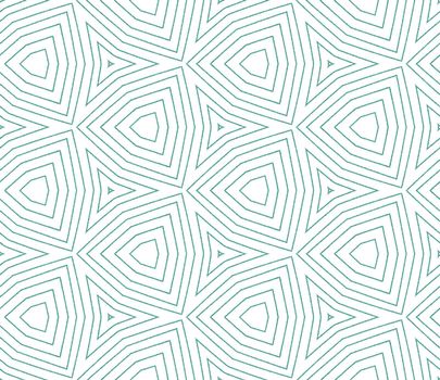 Mosaic seamless pattern. Turquoise symmetrical kaleidoscope background. Retro mosaic seamless design. Textile ready incredible print, swimwear fabric, wallpaper, wrapping.