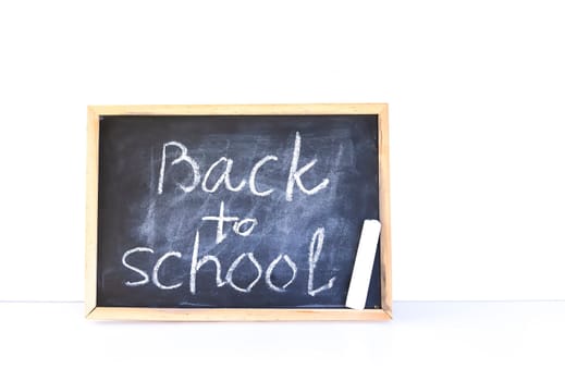 Back to school background. Words on the white lightbox.