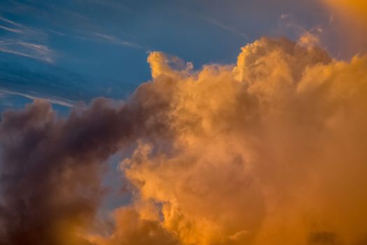 Dramatic sky panorama sky with clouds on sunrise and sunset time, Florida, United States