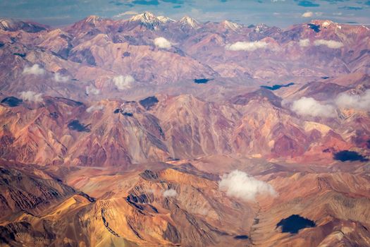 Atacama Desert dramatic volcanic landscape at Sunset, Northern Chile, South America